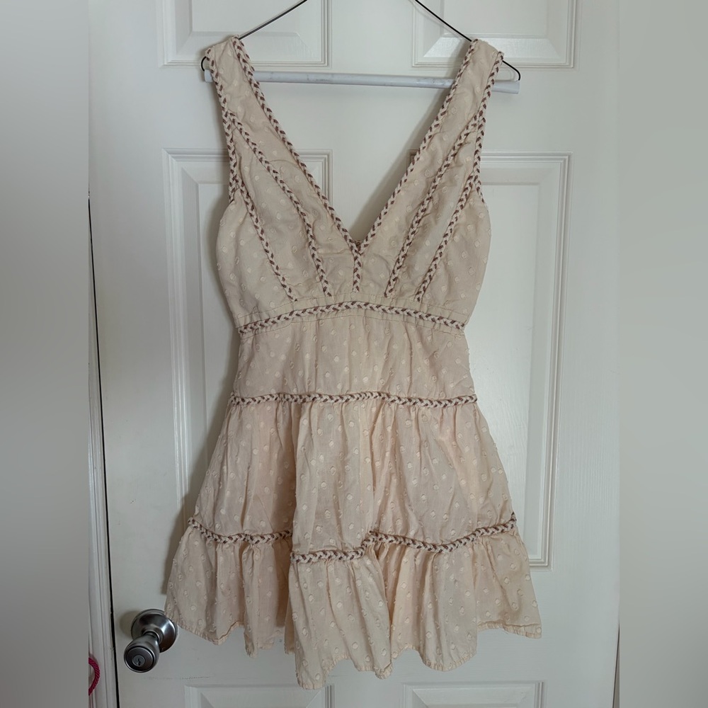 Petal & Pup Soft Cream Layered Dress